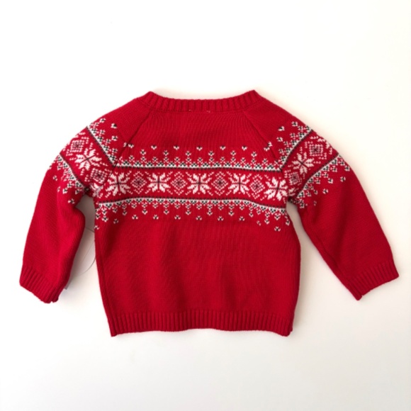 Edgehill Collection Nwt Red Knit Sweater Pants Fair Isle Holiday Snowflake NB - Picture 4 of 5